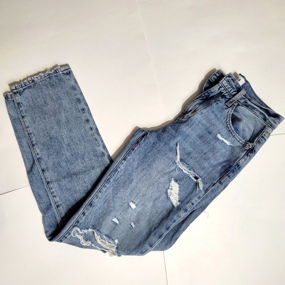 PISTOLA Blue High Rise Distressed Jeans - Picture 12 of 15